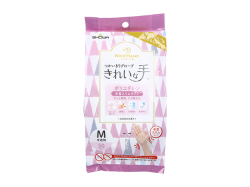 使い捨てポリ手袋 ショーワグローブ ナイスハンド きれいな手 つかいきりグローブ ポリエチレン製 パウダーフリー 左右兼用 エンボス加工 手首スリムタイプ 半透明 Mサイズ 50枚入り X10パック