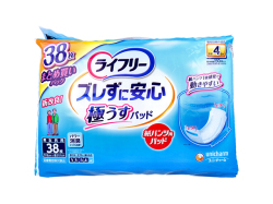 紙パンツ専用尿とりパッド ユニ・チャーム ライフリー ズレずに安心 極うすパッド 約4回分吸収 男女共用 38枚入り X3パック 医療費控除対象品