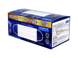 3層不織布マスク 阿蘇製薬 デルガート エアリートマスクプラス ホワイト ふつうサイズ 50枚入り X5箱