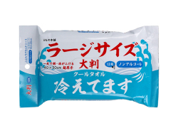 ボディ用シート iiもの本舗 大判クールタオル ラージサイズ冷えてます ノンアルコール 超厚手 40cmX30cm 12枚入り X10パック