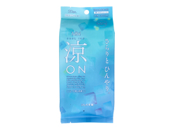 フェイス＆ボディ用シート iiもの本舗 bibi 涼ON ひんやりシート ノンアルコール ライムミントの香り 20枚入り X10パック