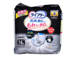 紙パンツ専用尿とりパッド ユニ・チャーム ライフリー ズレずに安心パッド 約4回分吸収 男女共用 16枚入り X5パック 医療費控除対象品