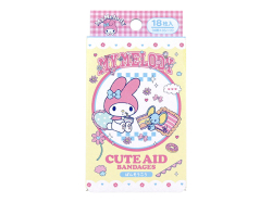 キャラクター救急絆創膏 サンタン CUTEAID ワンダフルワールド2 マイメロディ 滅菌済 6デザインX3シート 18枚入り X5箱