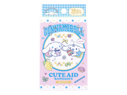 キャラクター救急絆創膏 サンタン CUTEAID ワンダフルワールド2 シナモロール 滅菌済 6デザインX3シート 18枚入り X5箱