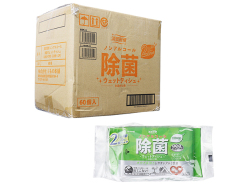 【ケース販売】 除菌ウェットティシュ iiもの本舗 清潔習慣 お出かけ用 ノンアルコール 厚手シート アルミ包装 22枚 2個入り X60パック入