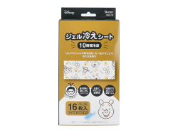 ジェル冷えシート スケーター くまのプーさん 弱酸性 10時間冷却 2枚X8袋 16枚入り X3箱