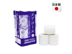 ツユキ紙工 エアロール トイレットペーパー シングル60M 再生紙 12ロールX8パック