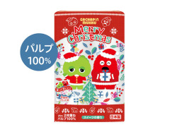 キャラクタートイレットペーパー 丸富製紙 ガチャピン・ムック クリスマス ダブル25m 12ロールX8パック