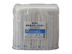消耗品なごみ　まがるカラーストロー 紙包装