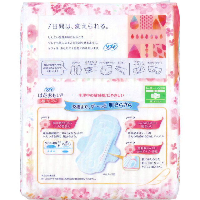 送料無料 生理用ナプキン ユニ・チャーム ソフィ はだおもい 極うす