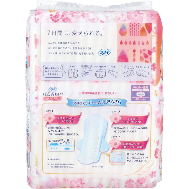 送料無料 生理用ナプキン ユニ・チャーム ソフィ はだおもい 極うす