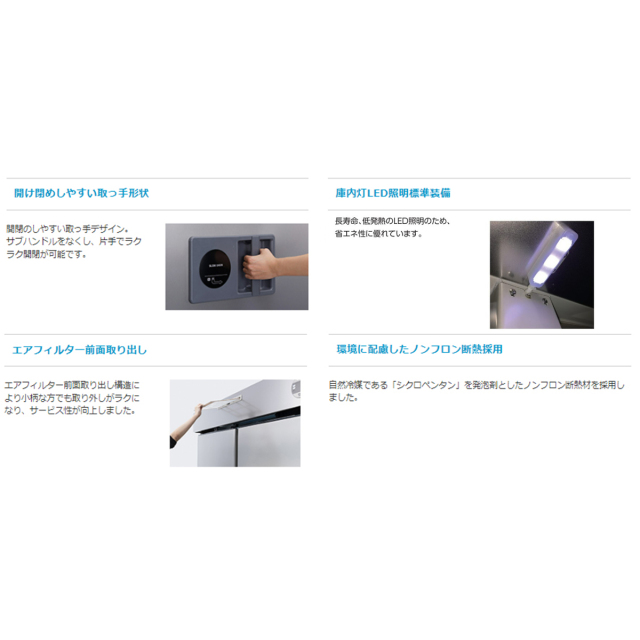送料無料 業務用タテ型スライド扉冷蔵庫 大和冷機 エコ蔵くん