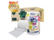 トイレットペーパー 丸富製紙 ペンギン芯なし 6倍長巻き 超ロングMAX300m パルプ シングル 2ロールＸ8パック