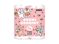 トイレットペーパー 丸富製紙 BUNNI KONBINY バニーコンビニ プリント柄 パルプ100% 3枚重ね トリプル17m スイーツの香り 8ロール入り X8パック