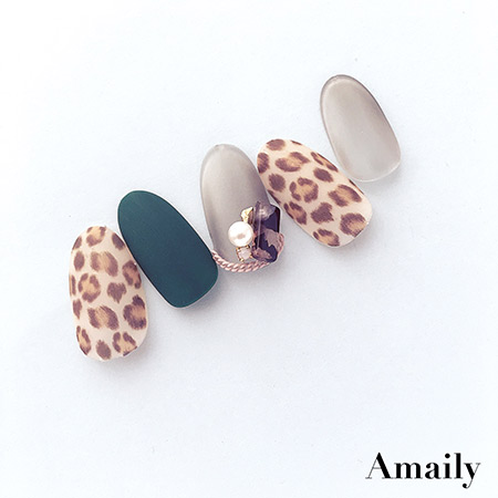 【Amaily】 ネイルシール No.5-27　ひょう柄（9/10発売）