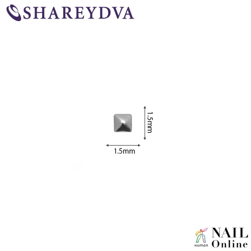 【SHAREYDVA】 (旧Pieadra) スタッズ　メタルスクエア　1.5mm　50P　シルバー
