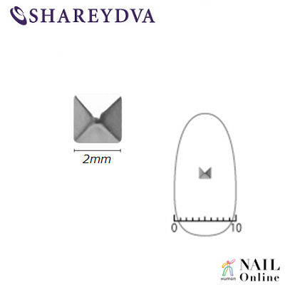 【SHAREYDVA】 (旧Pieadra) スタッズ　ピラミッド　2mm　50P　シルバー