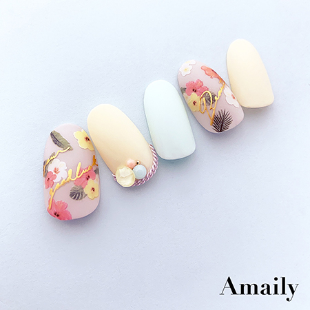 Amaily ネイルシール No 1 24 サマーフラワー Amaily ネイルシール No 1 24 サマーフラワー