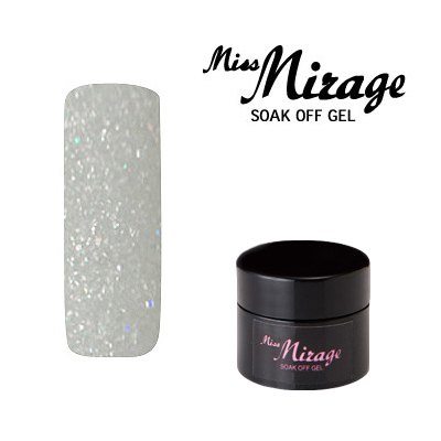 【MissMirage】 R18S  パールオーロラ ミルキーグレー　(パール・グリッター) 2.5g