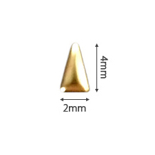 ▶︎ロングトライアルスタッズ/ゴールド SHAREYDVA】 (旧Pieadra) スタッズ 三角 ロング 2×4mm 100P ゴールド