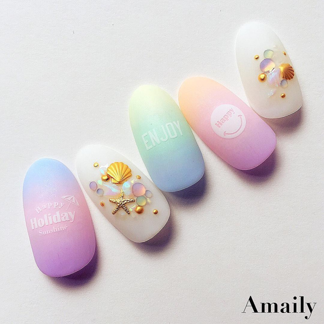 Amaily ネイルシール No 2 11 ホリデー 白