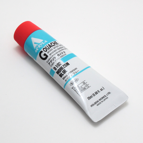 holbein】 アクリラガッシュ D102 20ml ホリゾンブルー