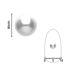 【SHAREYDVA】 (旧Pieadra) パール　4.0mm　50P　（球体・穴なし）