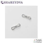 【SHAREYDVA】 ネイルパーツ フレームリボン　シルバー　8P