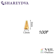 【SHAREYDVA】 (旧Pieadra) スタッズ　三角　ロング　1.5×3mm　100P　ゴールド