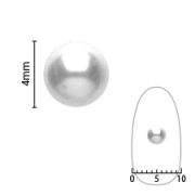【SHAREYDVA】 (旧Pieadra) パール　4.0mm　50P　（球体・穴なし）