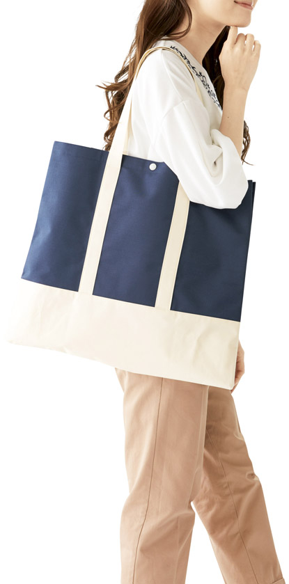 【名入れ無料！】【版代無料！】【送料無料！】販促用粗品   ２スタイルラージトート《30873》  60個からのご提供