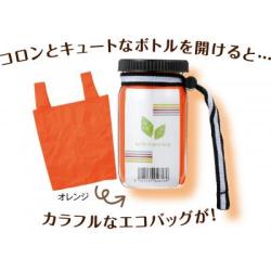 【名入れ無料！】【版代無料！】【送料無料！】販促用粗品 ボトルインエコバッグ《2655361》  200個からのご提供