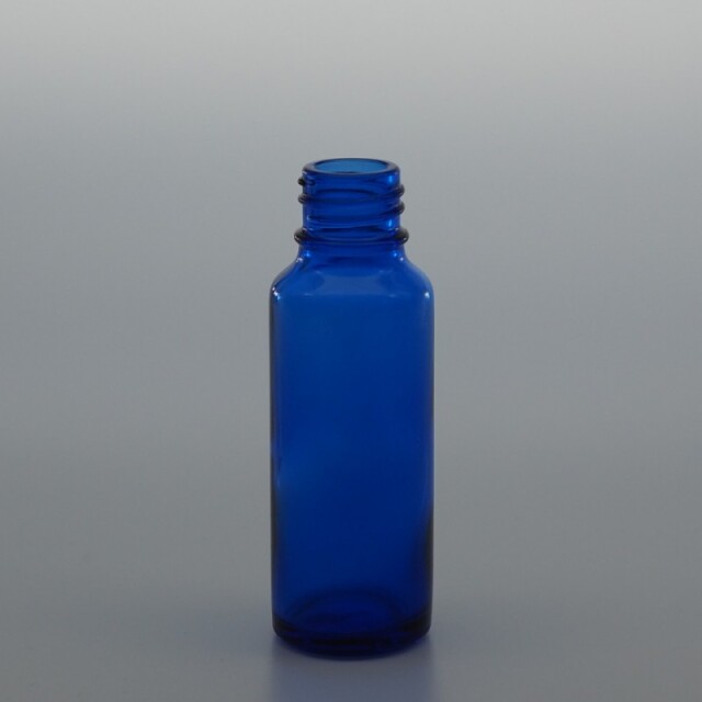 OL-30 コバルト 穴あきポリ中栓 アルミキャップ付【234本入】 ガラス瓶