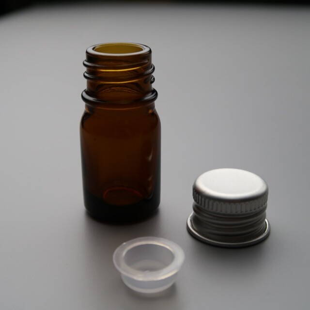 LT-5ml　茶　アルミキャップ　ポリ栓付【405本入】