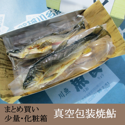 まとめ買い 少量 化粧箱入　手土産・お礼におススメ!　【真空包装焼鮎】2尾入×5箱～