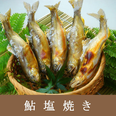 炭火で外は“パリっ ”と香ばしく中は“ふんわり”焼き上げました【鮎塩焼き】