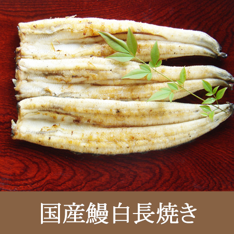 お店で活魚を捌き炭火で丁寧に焼き上げています!【国産鰻長白焼き】