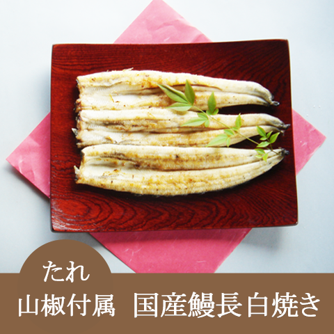 お店で活魚を捌き炭火で丁寧に焼き上げています!【国産鰻長白焼きタレ山椒付属】
