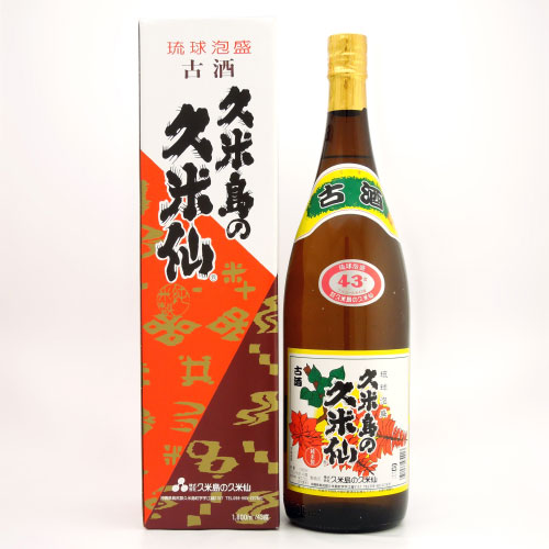 久米島の久米仙 でいご古酒43°箱付き　沖縄県久米島の久米仙