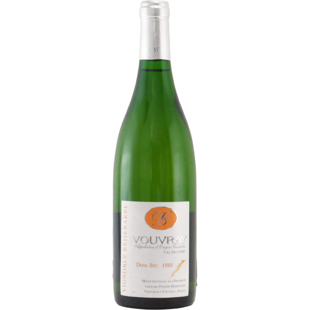ヴーヴレ ドミ・セック 1988 ヴィニョーブル・ブリズバール　フランス ロワール 白ワイン 750ml