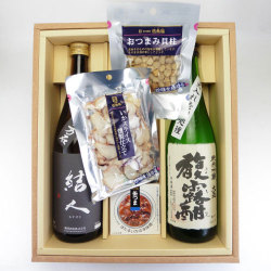 日本酒720ml瓶2本＆こだわりのおつまみセット　（T-1018）