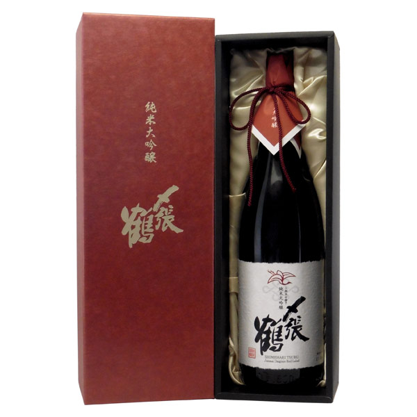 〆張鶴 RED LABEL 純米大吟醸 袋取り雫酒 新潟県宮尾酒造 1800ml 〆張鶴 RED LABEL 純米大吟醸 袋取り雫酒 新潟県宮尾酒造 1800ml