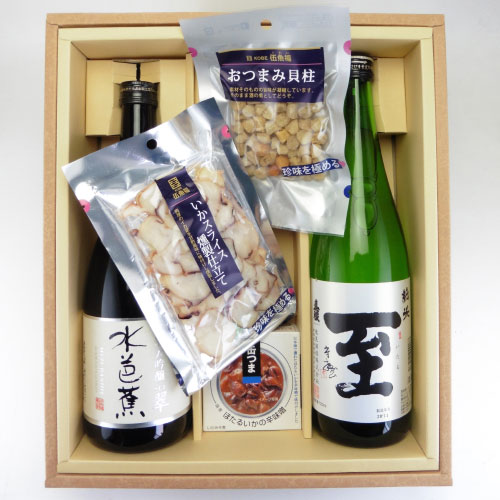 ギフト】日本酒720ml瓶2本＆こだわりのおつまみセット （T-1028）