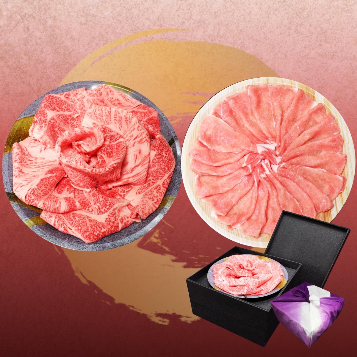 皿盛り　牛ロース・豚ロース