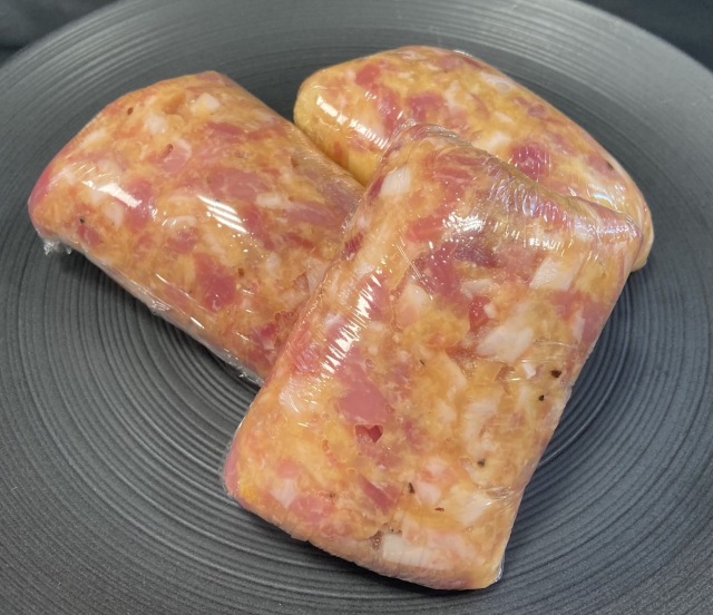 九州産　とびうめ豚手切りハンバーグ【1ｐ3個入】（１個約200ｇ）-【ご自宅用】