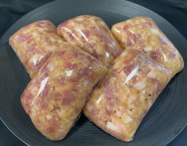 九州産　とびうめ豚手切りハンバーグ【1ｐ5個入】（１個約200ｇ）-【ご自宅用】