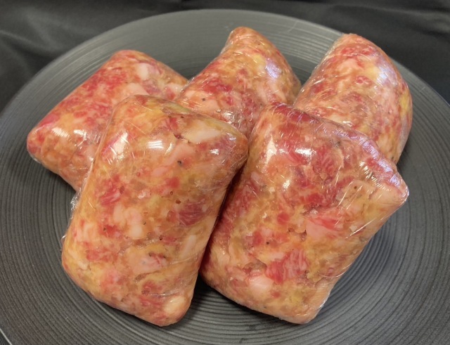 【定期購入専用商品】九州産　黒毛和牛手切りハンバーグ【1ｐ5個入】（１個約200ｇ）-【ご自宅用】