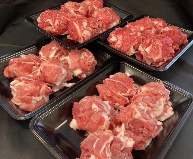 【大容量で200円オトク】九州産 黒毛和牛/とびうめ豚 切り落とし 2kg(各500g×2）★‐【ご自宅用】