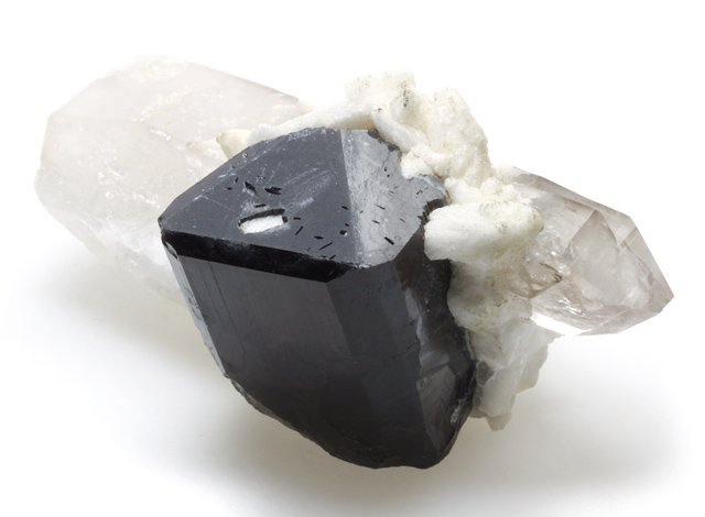 鉄電気石と水晶 Schorl And Quartz パキスタン Astore産