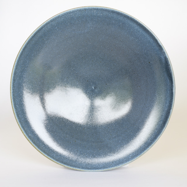 中里花子　ブルージーンダブルリップ皿　20cm